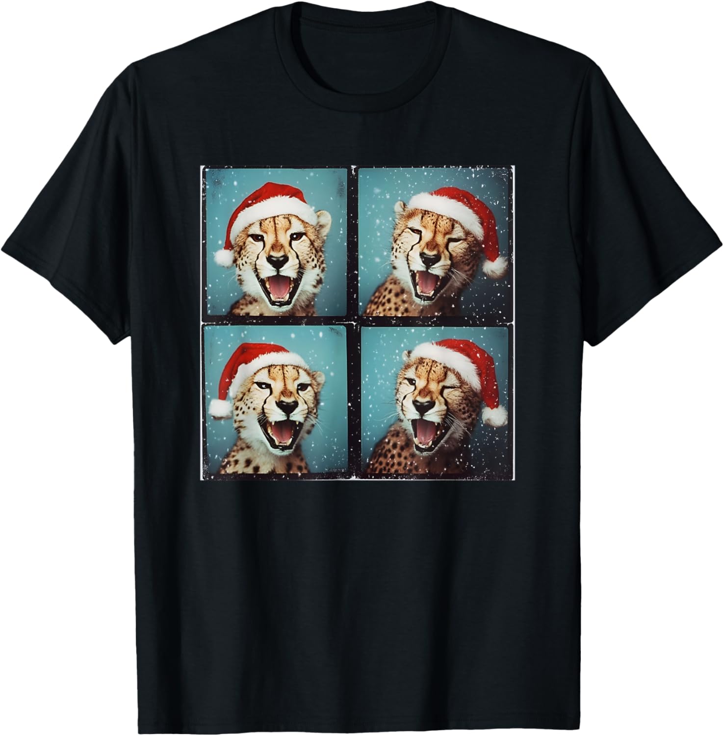 African Cheetah Zoo Photobooth Safari Animal Christmas Apparel Premium Print Everyday Wear
