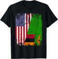 ZAMBIAN ROOTS Half American Flag USA ZAMBIA FLAG Apparel | Perfect Gift Idea