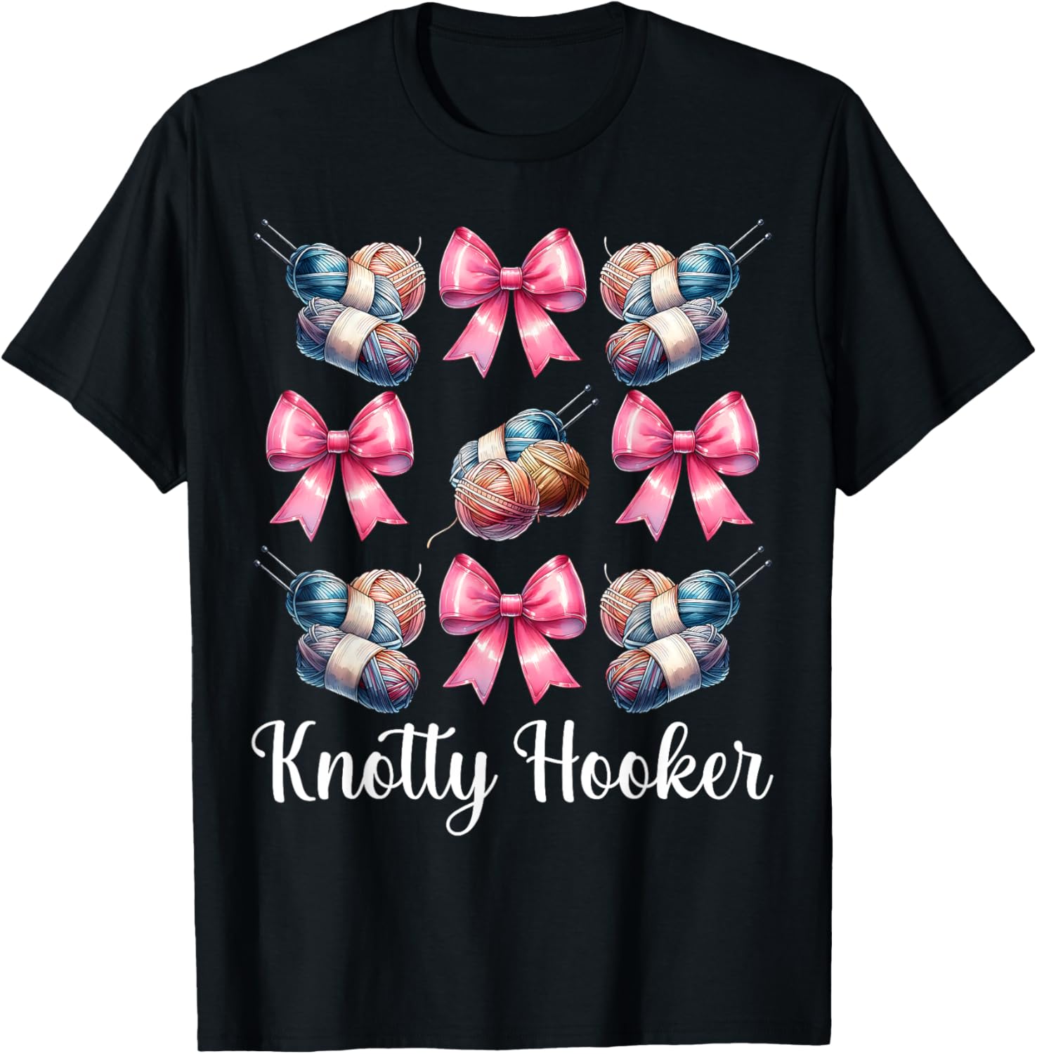 Knotty Hooker Crocheting Crocheter Knitting Yarn Girl Mom Yarn Supply | Viral US Pick | Customer Favorite
