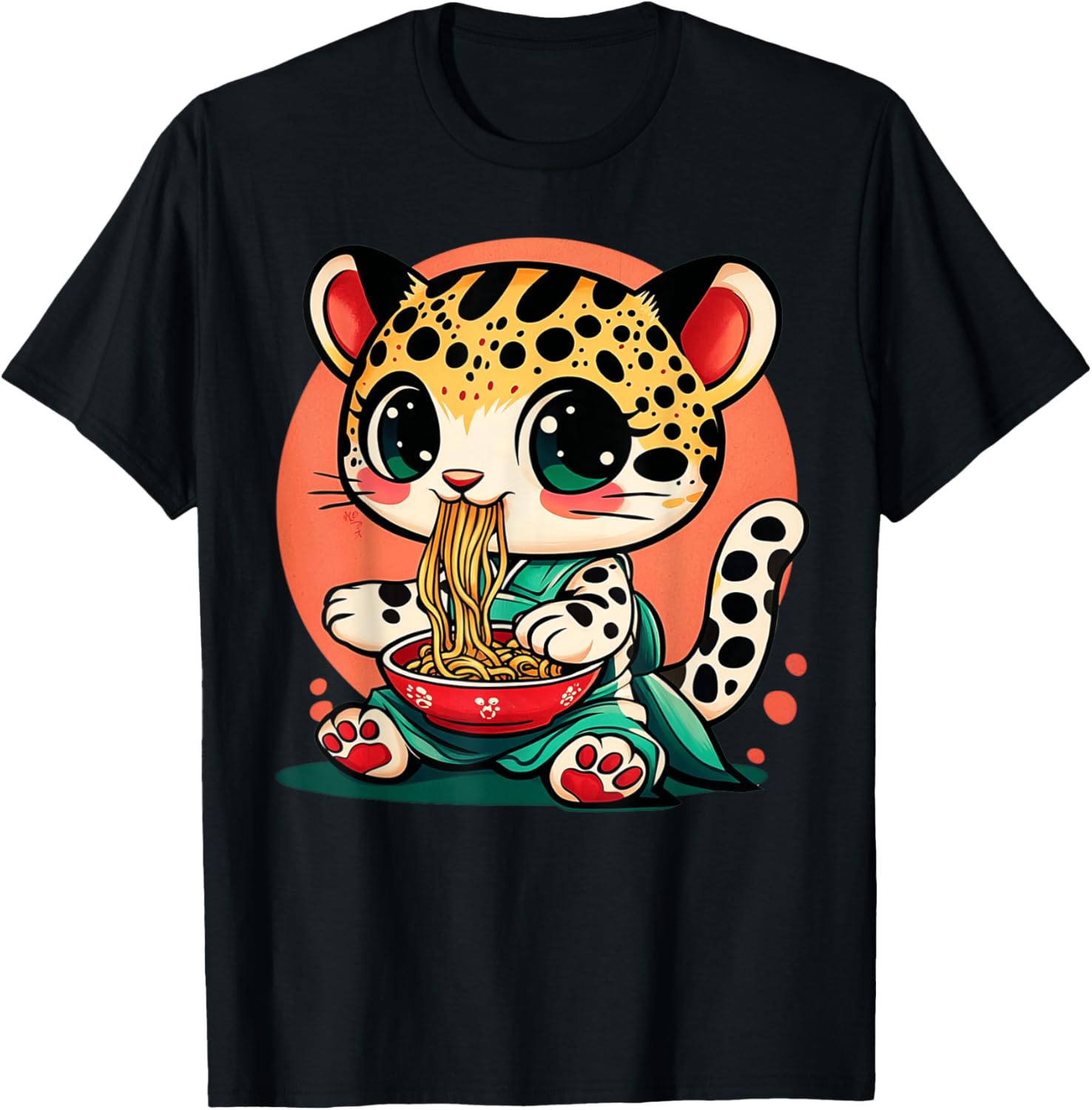 Sunset Japanese Art Wildlife Noodle Lover Cheetah Ramen Apparel High Search Demand Gift Ready