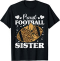 Proud Football Sister Shirt Sister Football Cheetah Print T Shirt Streetwear Style Best Seller Look