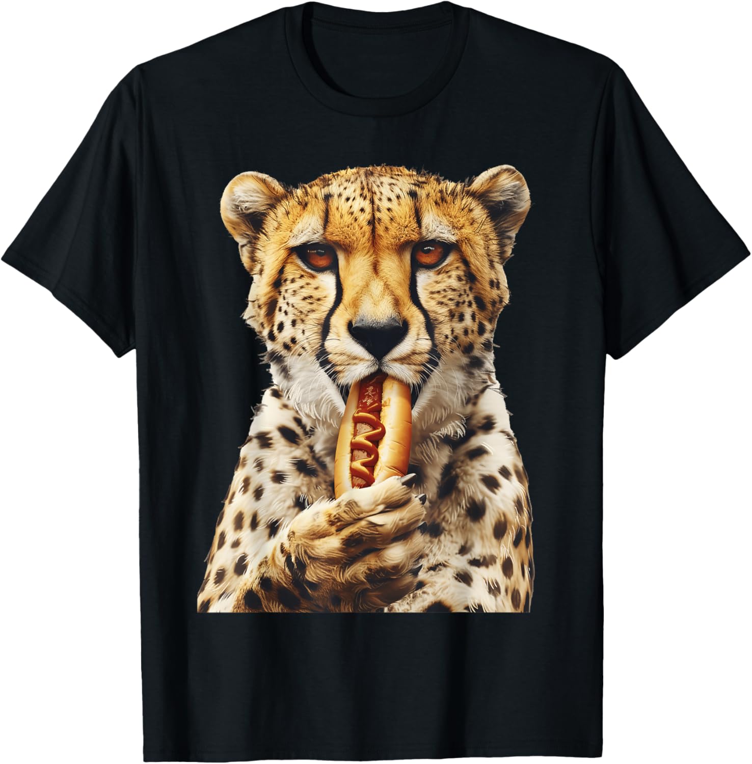 Cheetah Hotdog T Shirt for Men Women Kids T Shirt High Search Demand Everyday Wear