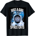 Cute Just Girl Who Likes Space Cats Rockets Star Astronaut Apparel | Trending 2025 | Top Rated Comfort
