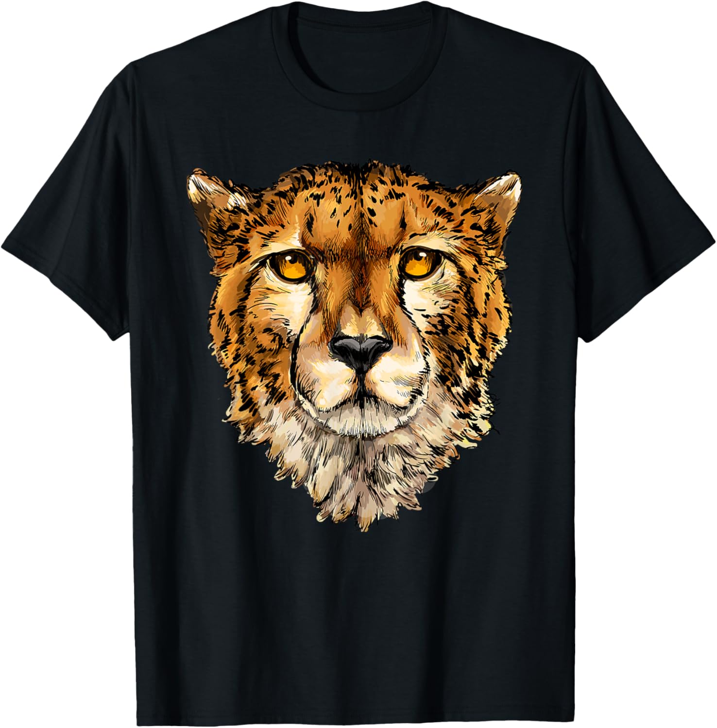 Cute Cheetah head Safari Animal Art Wildlife Apparel Comfort Fit Gift Ready