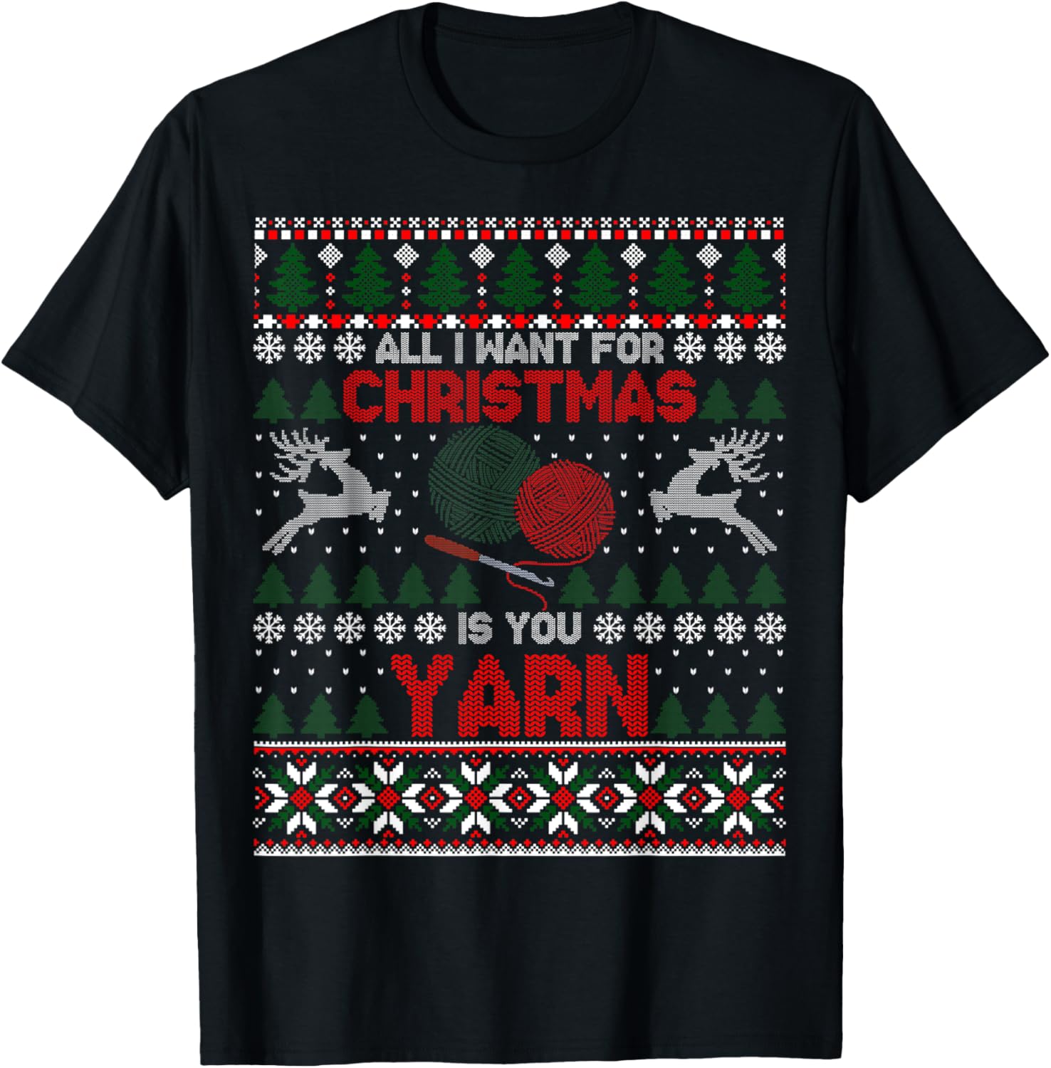 I Want For Christmas Is Yarn X-Mas Ugly Sweater Sweater | Trending 2025 | Best Seller Choice