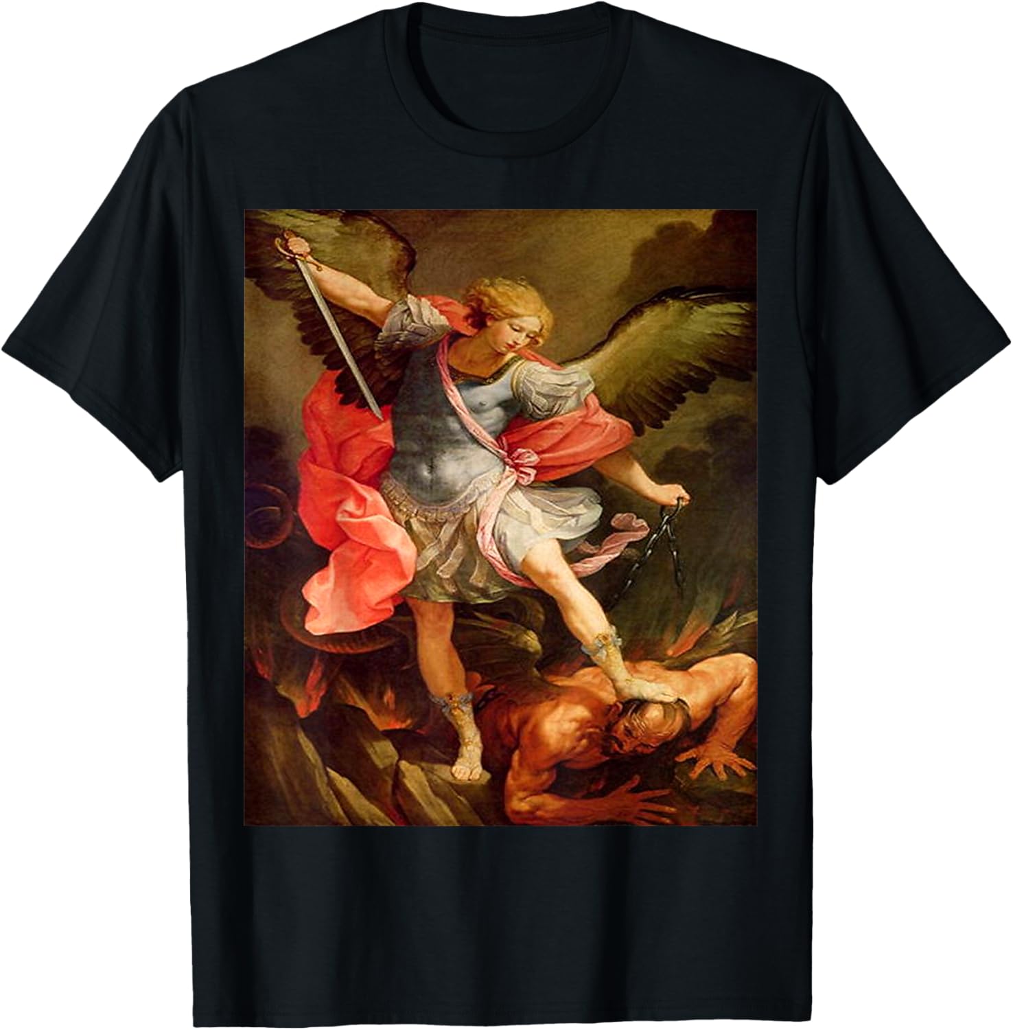 Angels Archangel Michael Defeating Satan Christian Warrior Apparel | Perfect Gift Idea