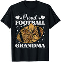 Proud Football Grandma Shirt Women Football Cheetah Print T Shirt Comfort Fit US Top Pick