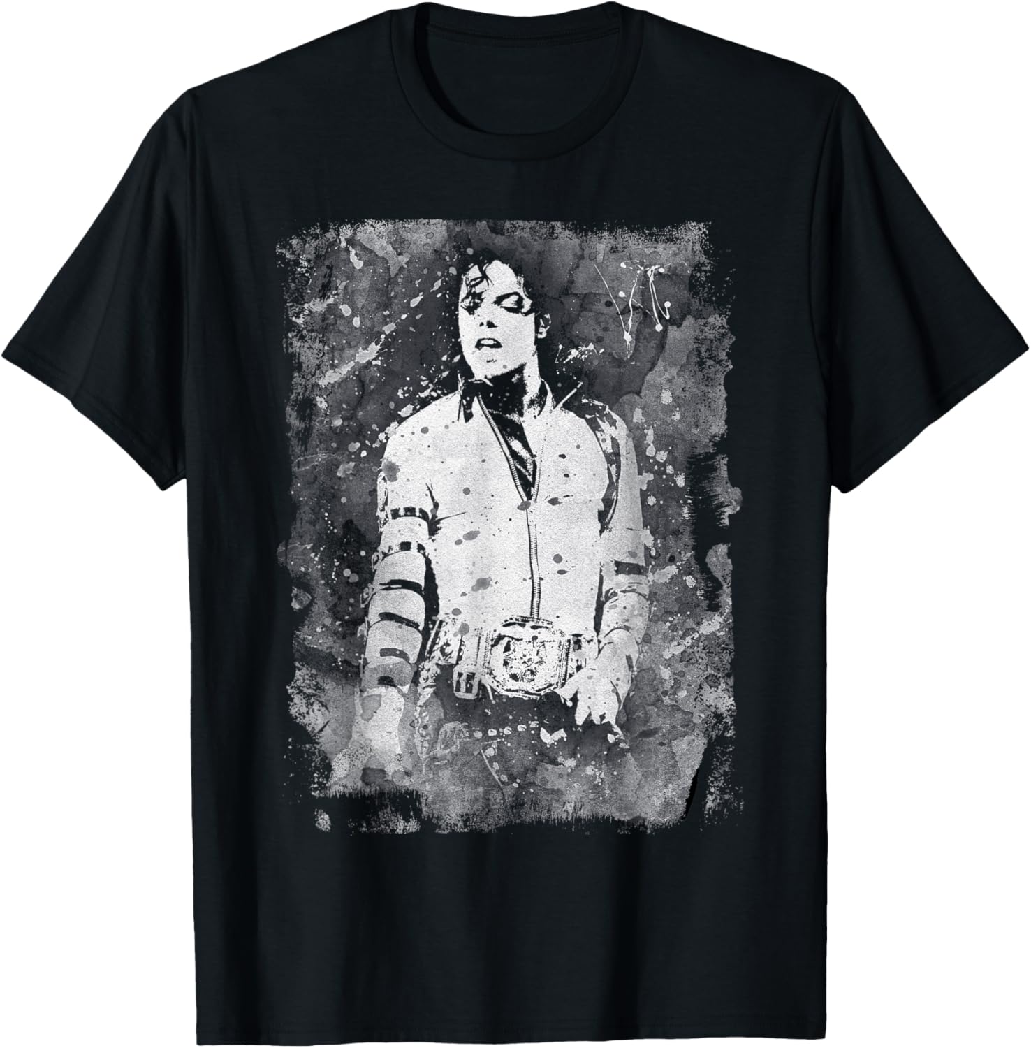 Michael Jackson Bad World Tour 1988 Black And White Splatter Apparel | Everyday Casual Wear