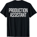 Bold Production Assistant Text PRINT ON BACK Film Crew Apparel | Trending 2025 | Must-Have Style