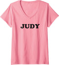 Womens Halloween 80s Judy summer camp costume shirt V-Neck T-Shirt | US Best Seller