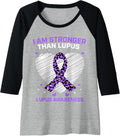 Womens Cute Purple Lupus Awareness Shirts Women Heart Cheetah Print Raglan Baseball Tee T Shirt Premium Print Fan Favori