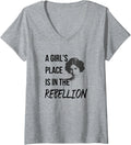Star Wars Classic A Girl's Place Is In The Rebellion Leia V-Neck Apparel | High Search Volume | High CTR Boost