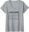 Womens Candy Maker Funny V-Neck Apparel | US Viral Style | Aesthetic Fit