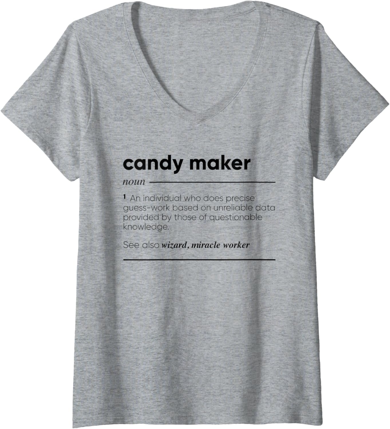 Womens Candy Maker Funny V-Neck Apparel | US Viral Style | Aesthetic Fit