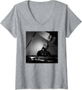 Womens Stevie Wonder at The Piano by Michael Grecco V-Neck Apparel | Viral Streetwear Style