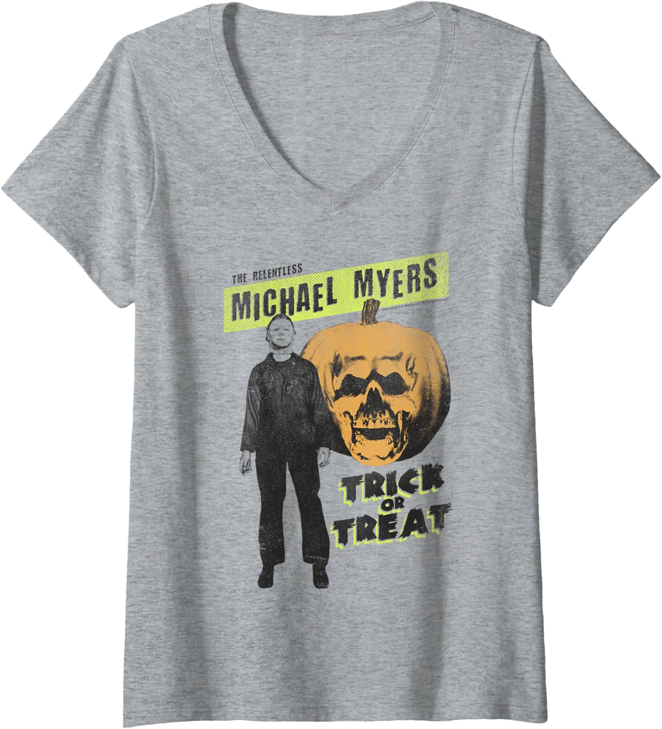 Halloween The Relentless Michael Myers Trick Or Treat V-Neck Apparel | Everyday Casual Wear