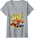 Super Mario Maker 2 Create Mario Gathering Circle Portrait V-Neck Apparel | Premium Quality | Perfect Gift Idea
