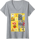 Super Mario Maker 2 Character Gameplay Panel Logo V-Neck Apparel | High Search Volume | Comfort Daily Wear