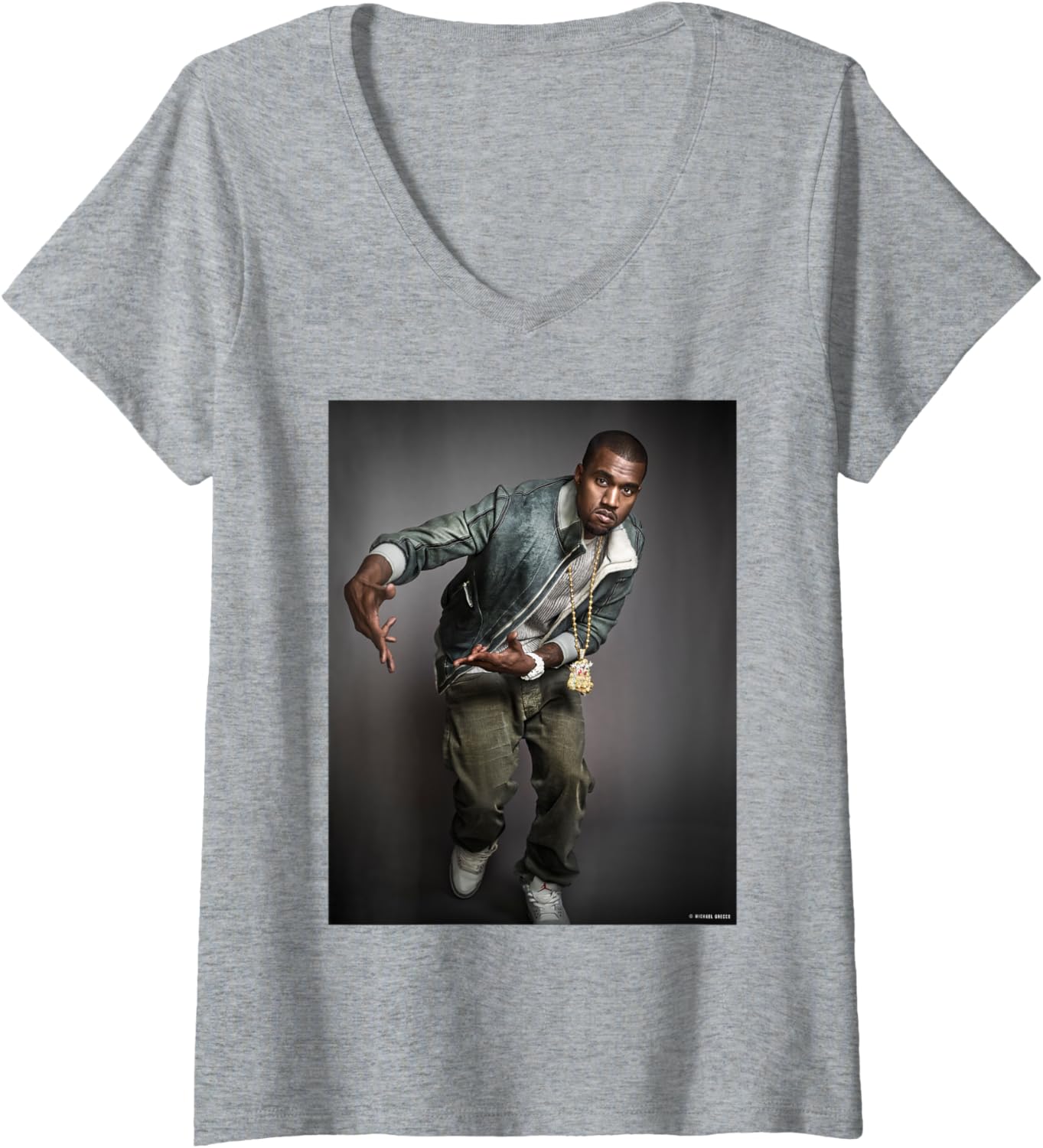 Womens Kanye West LA Photoshoot by Michael Grecco V-Neck Apparel | US Best Seller