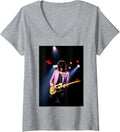 Womens Joe Perry Aerosmith Live in Boston by Michael Grecco V-Neck Apparel | Viral Streetwear Style