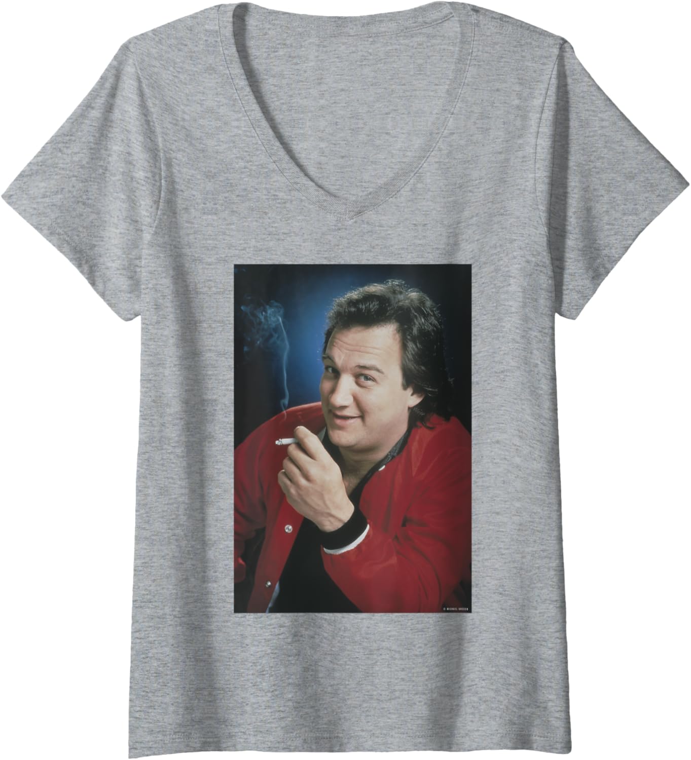 Womens Jim Belushi K-9 Actor Portrait By Michael Grecco V-Neck Apparel | Everyday Casual Wear