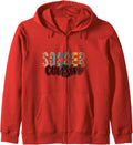 Soccer COUSIN Leopard Cheetah Print Retro Trendy Cute Zip Hoodie Hoodie Trending US Hot Right Now
