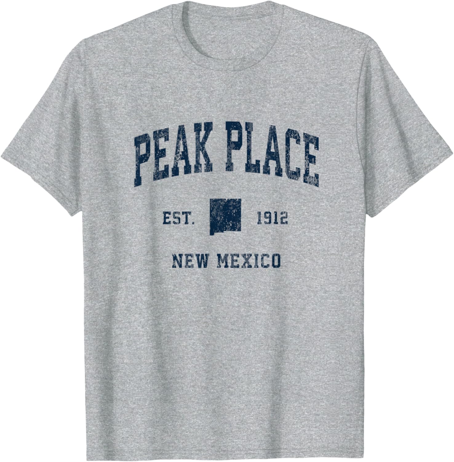 Peak Place New Mexico NM Vintage Athletic Navy Sports Design Apparel | Top Conversion Title | High CTR Boost