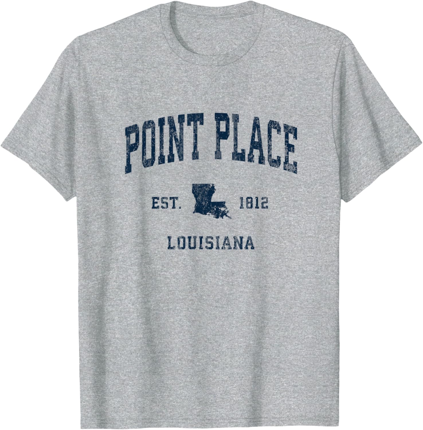 Point Place Louisiana LA Vintage Athletic Navy Sports Design Apparel | Trending 2025 | Aesthetic Casual Look