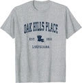 Oak Hills Place Louisiana LA Vintage Athletic Navy Sports De Apparel | Top Conversion Title | Perfect Gift Choice