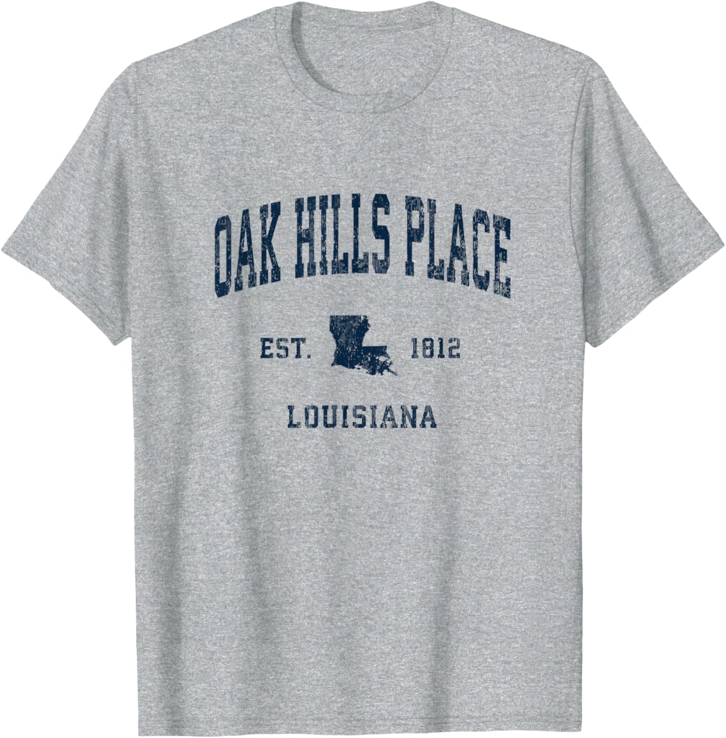 Oak Hills Place Louisiana LA Vintage Athletic Navy Sports De Apparel | Top Conversion Title | Perfect Gift Choice