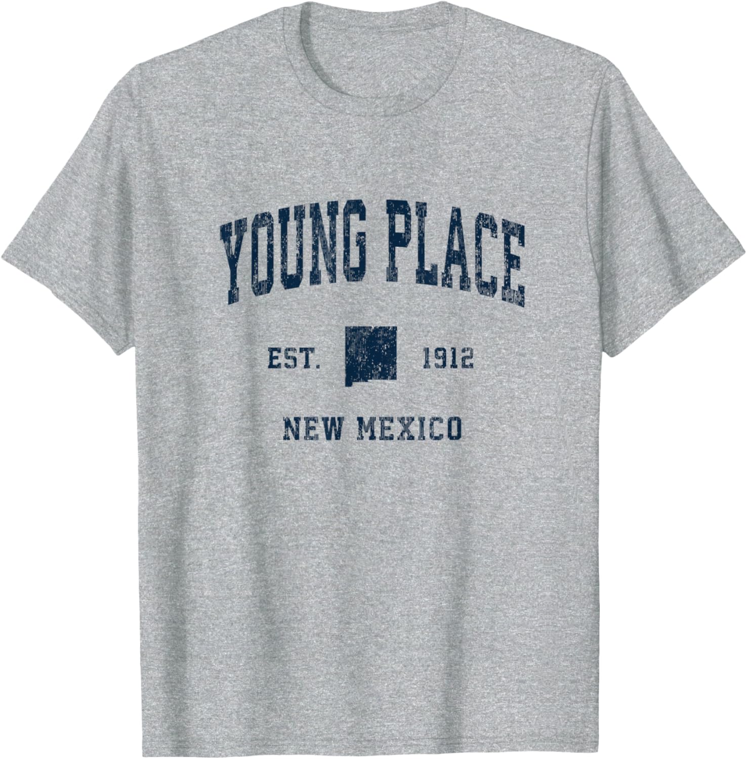 Young Place New Mexico NM Vintage Athletic Navy Sports Desig Apparel | Top Conversion Title | Daily Wear Essential