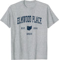 Elmwood Place Ohio OH Vintage Athletic Navy Sports Design Apparel | US Viral Pick | Daily Wear Essential