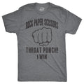 Sarcastic Shirts Men Shirts With Funny Sayings Funny Mens Shirt Offensive Shirt Hilarious Shirt Rock Paper Scissors Throat Punch Shirt Graphic Tee – Premium Graphic · Perfect For Daily Wear