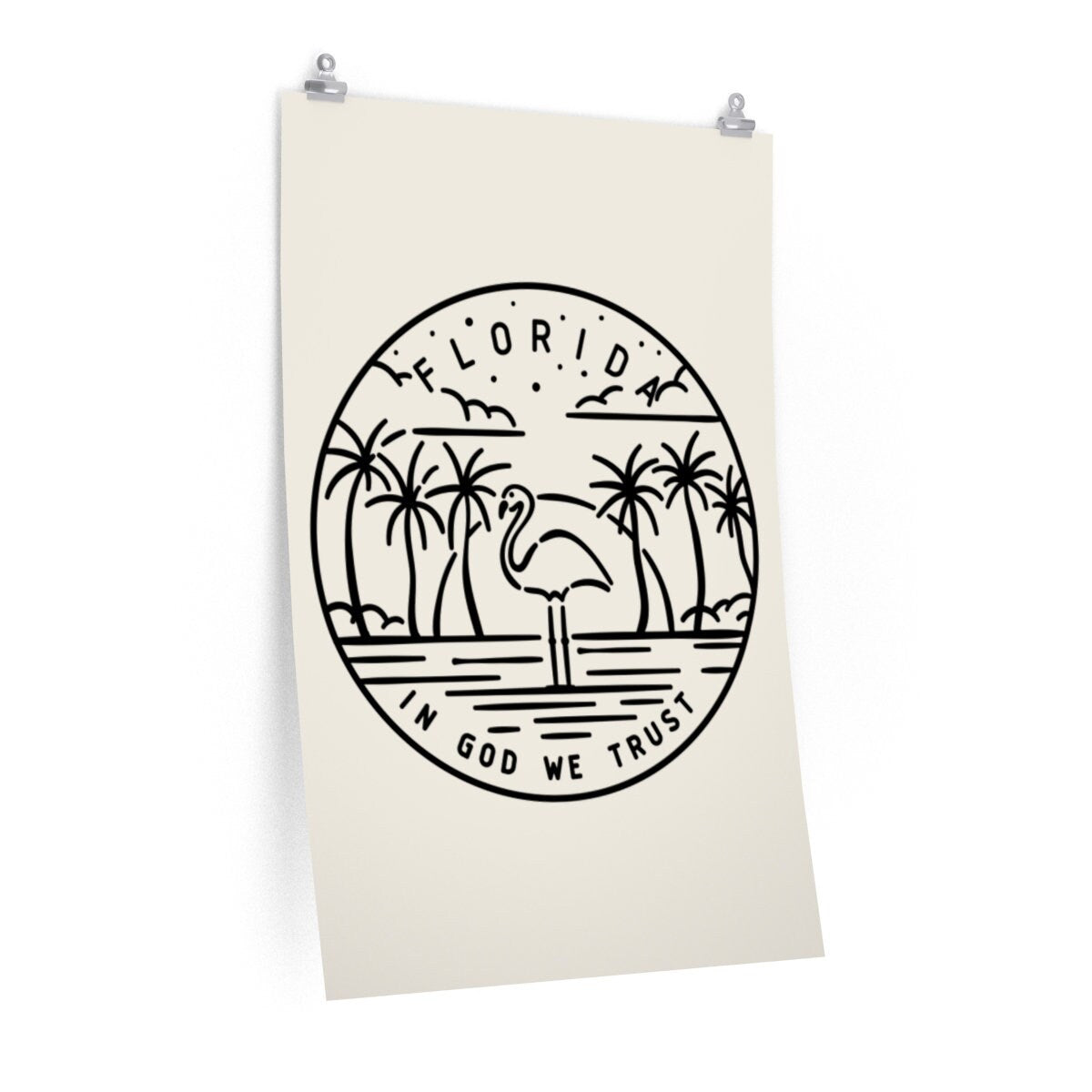 Florida Poster State Design Florida Print Picture Hand Drawn Art Personalization Available Graphic Tee – Warm & Stylish · Perfect For Daily Wear