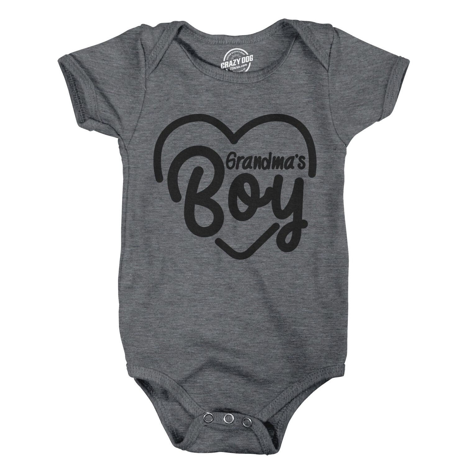 Cute Heart Romper Boy Baby Undershirts Funny Baby Clothes Grandmas Boy Romper Rompers With Sayings Funny Quotes Romper Graphic Tee – Soft Feel · Must-Have Style