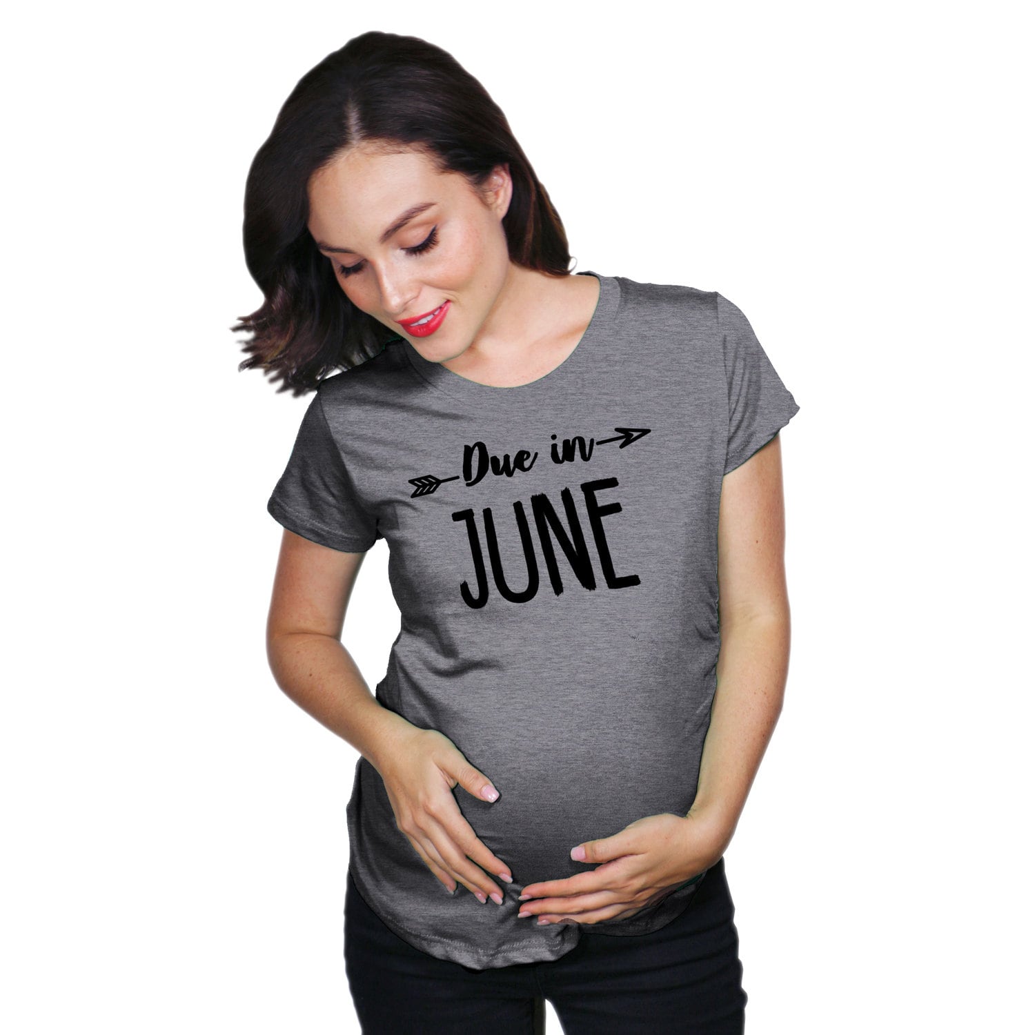 Due in June Shirt June Baby Shirt Maternity Due Date Shirts Funny Maternity Shirt Funny Pregnant Shirt Baby Announcement Shirt Graphic Tee – Feel-Good Design · High-Quality Print