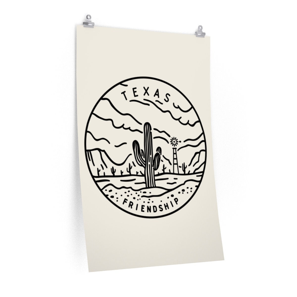 Texas Poster State Design Texas Print Picture Hand Drawn Art Personalization Available Graphic Tee – Soft Feel · Top Pick For Any Outfit
