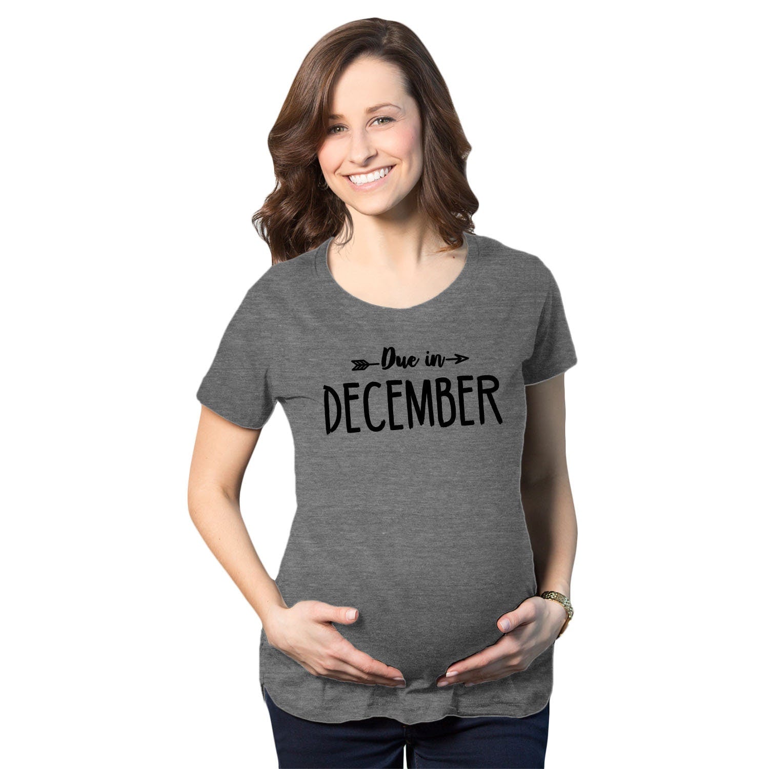 December Baby Shirt Due In December Shirt Born In December Gift Baby Due Date Shirt Funny Maternity Shirt Expecting Shirt Mom To Be Graphic Tee – Premium Graphic · Great Gift For Fans