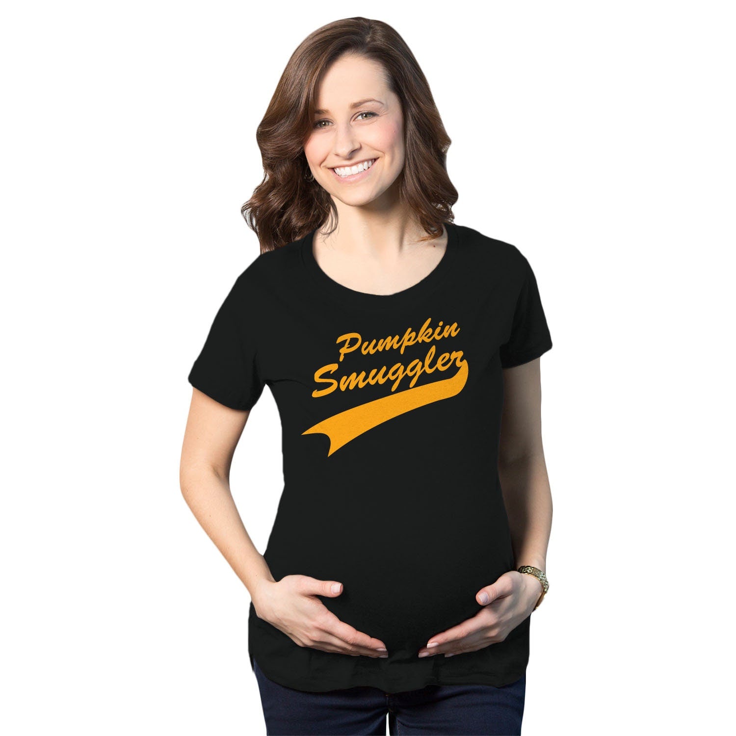 Pumpkin Smuggler T Shirt Halloween Maternity T Shirt New Mom Halloween Gift New Baby Halloween Halloween Pregnancy Reveal Graphic Tee – Easygoing Wear · Perfect For Daily Wear