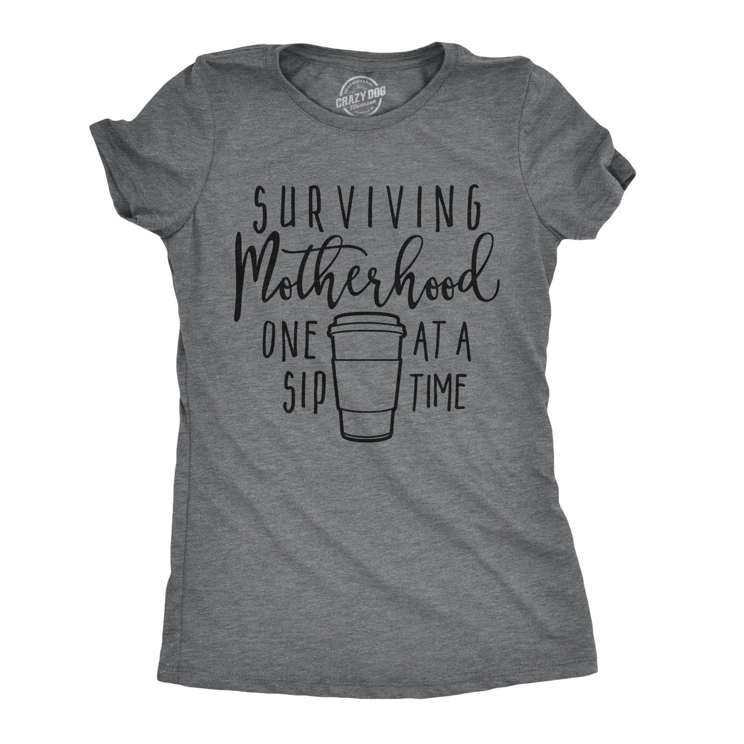 Funny Mom Shirts Cute Mom Shirts Sayings Coffee Mom Tees Funny Mum With Kids Shirt Gift for Stressed Mom Surviving Motherhood One Sip Graphic Tee – Warm & Stylish · Great Gift For Fans