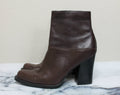 Vintage 90s Brown Leather Boots High Heel Ankle Boot Size US 8 EUR 38 Graphic Tee – Premium Graphic · Must-Have Style