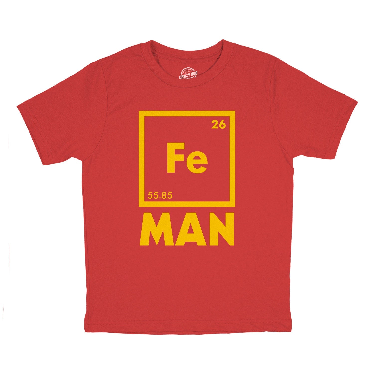 Youth Fe Man Shirt Kids Chemistry Shirt Boys Chemical Symbol Shirt Boys Comic Shirt Funny Science Shirt T Shirts For Kids Graphic Tee – Cozy Vibes · Great Gift For Fans