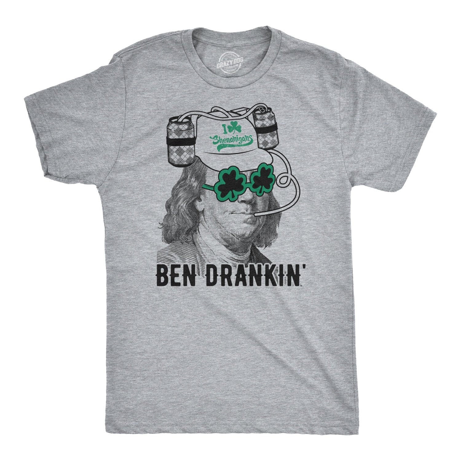 Benjamin Franklin T Shirt Men Funny St Patrick Day Shirt Party Shirts Men Ben Drankin Shirt I Clover ShenanigansShamrock Shirt Pattys Graphic Tee – Soft Feel · Great Gift For Fans