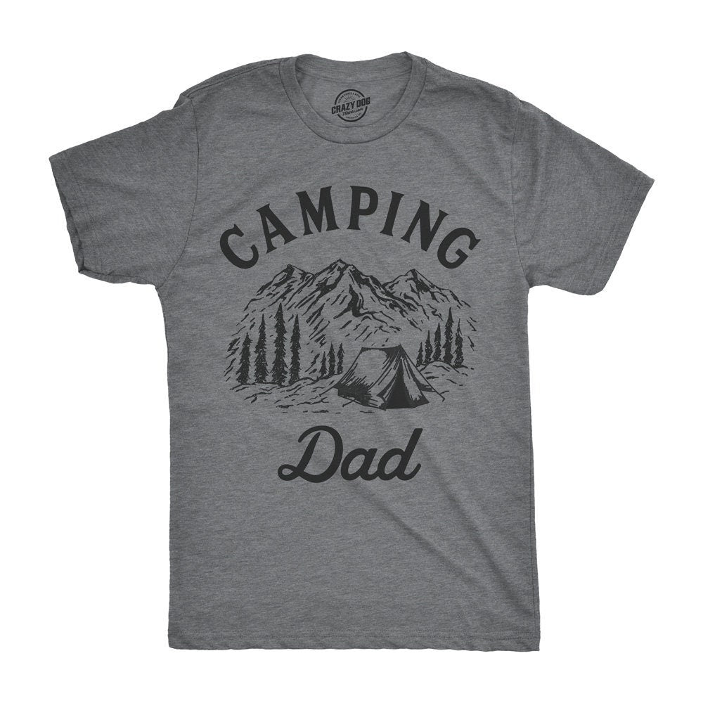 Camping Dad Campers Gift Mens Camping T Shirt Dad Gift T shirt Funny Outdoors Shirt For Men Adventure Shirt Present For Outdoorsy Dad Graphic Tee – Soft Feel · High-Quality Print