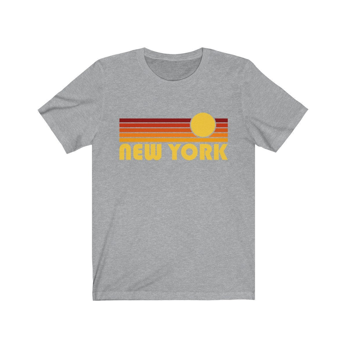 New York TShirt Retro Sunset Unisex New York Shirt Personalization Available Graphic Tee – Easygoing Wear · Perfect For Daily Wear