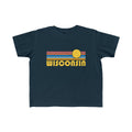 Wisconsin Toddler Shirt Retro Sunrise Wisconsin Kid39s TShirt Personalization Available Graphic Tee – Warm & Stylish · Trending Graphic Apparel