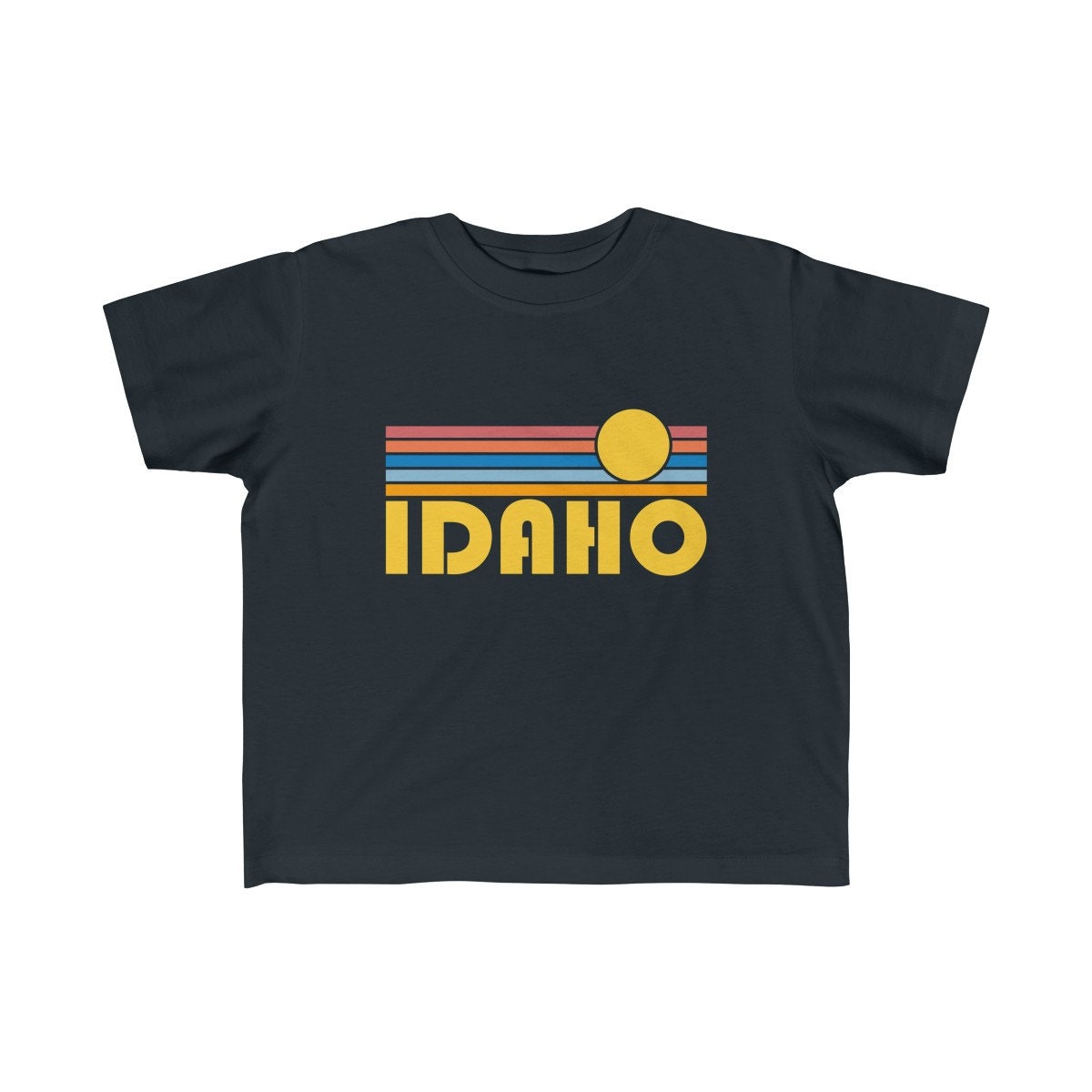 Idaho Toddler Shirt Retro Sunrise Idaho Kid39s TShirt Personalization Available Graphic Tee – Easygoing Wear · Top Pick For Any Outfit