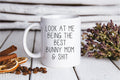 Bunny Mom Gifts Bunny Mom Coffee Mug Bunny Mom Cup Bunny Mom Birthday Gifts for Men and Women Graphic Tee – Easygoing Wear · High-Quality Print
