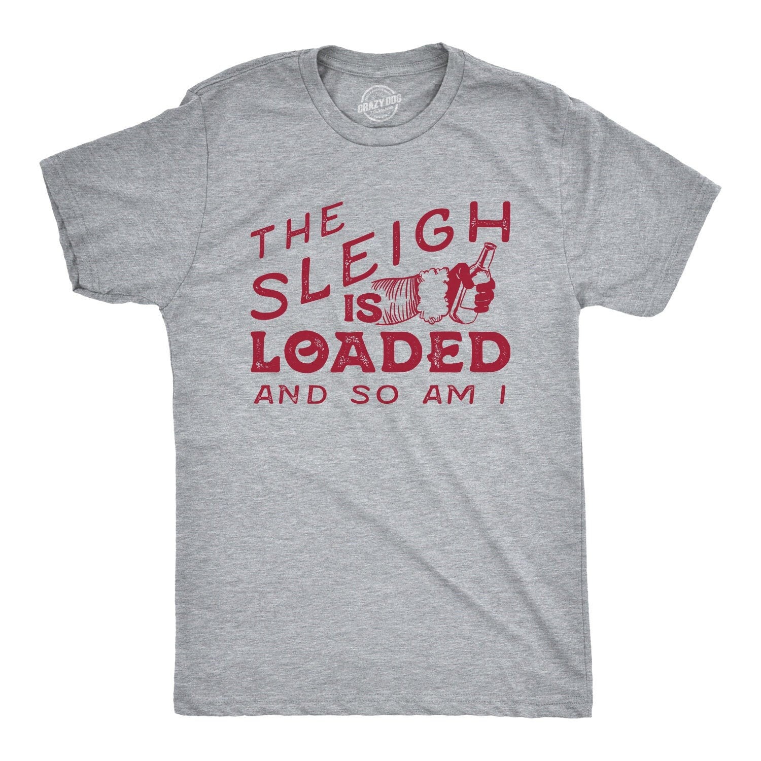 Funny Christmas Shirts Drinking Shirt Men Funny Xmas Tee MenSleigh Is Loaded And So Am I Christmas Drinking Santa Sleigh Santa Shirts Graphic Tee – Feel-Good Design · Top Pick For Any Outfit