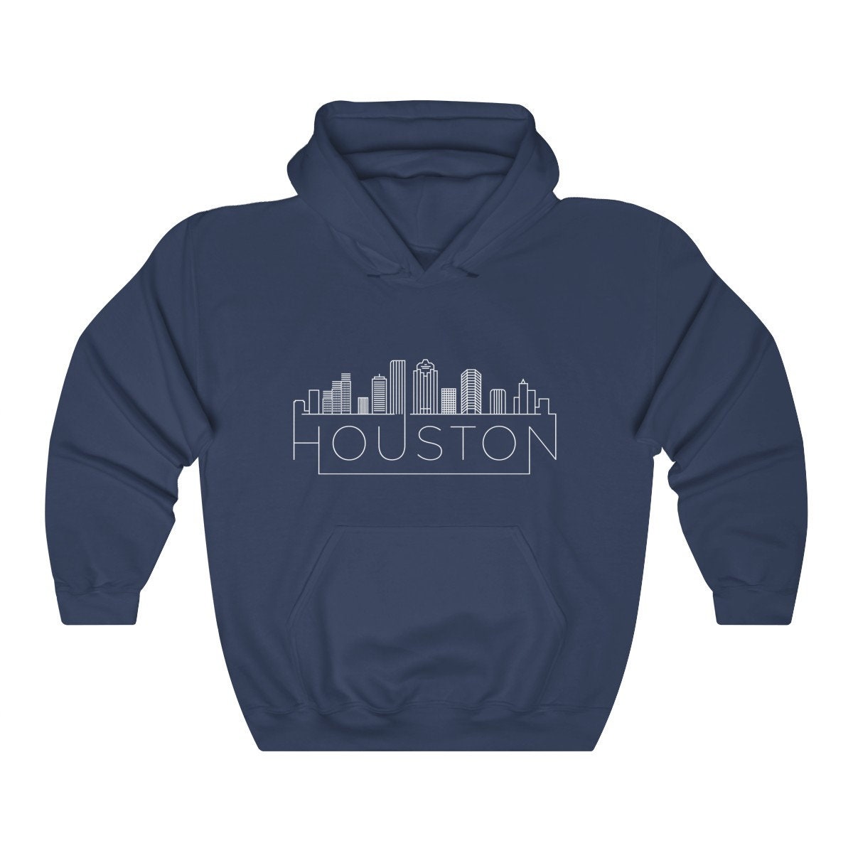 Houston Hoodie Adult Unisex Skyline Houston Texas Sweatshirt Personalization Available Hoodie – Soft Feel · Must-Have Style